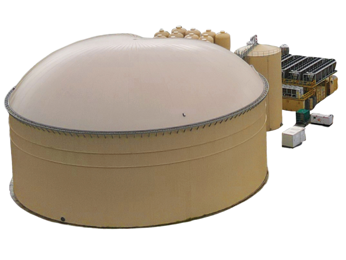 Minh họa hệ thống lưu trữ năng lượng của Energy Dome