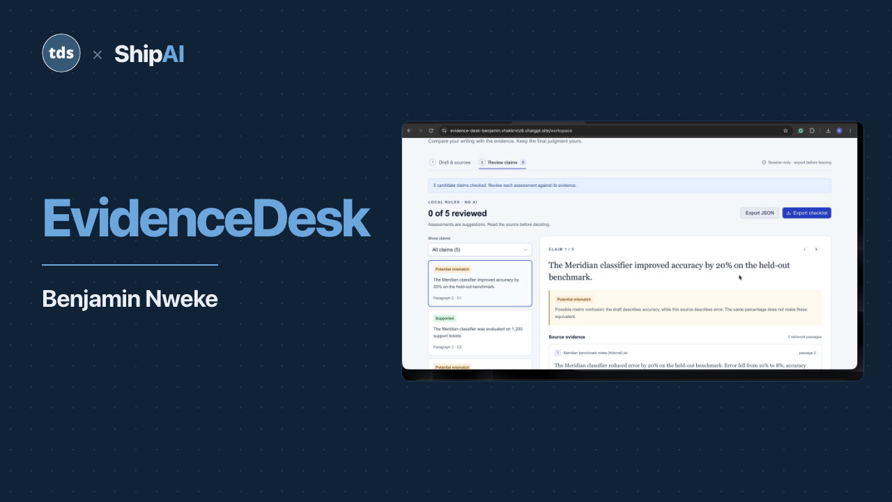 Sơ đồ luồng kiểm tra của Evidence Desk