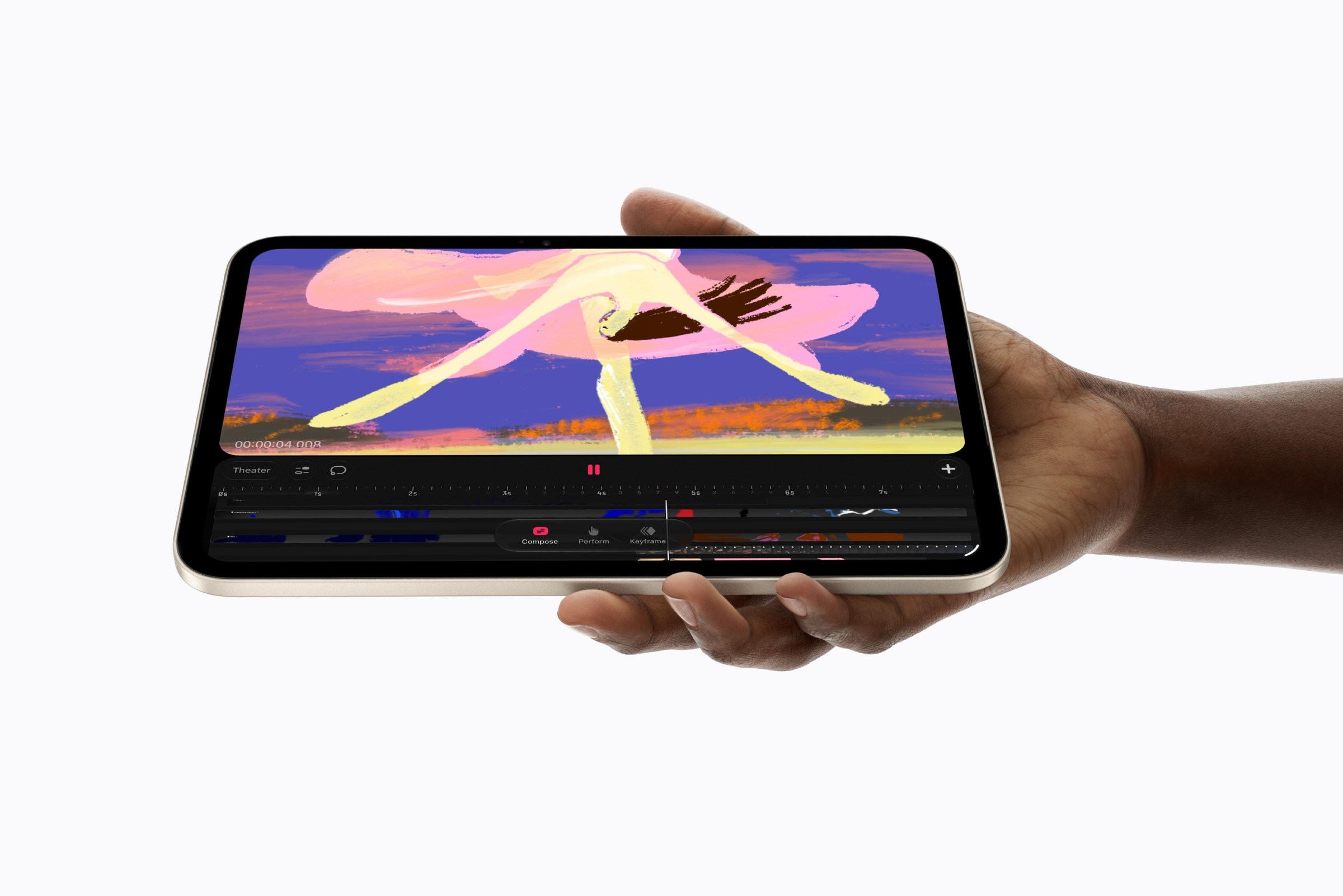 iPad Mini với màn hình OLED trên ứng dụng Procreate