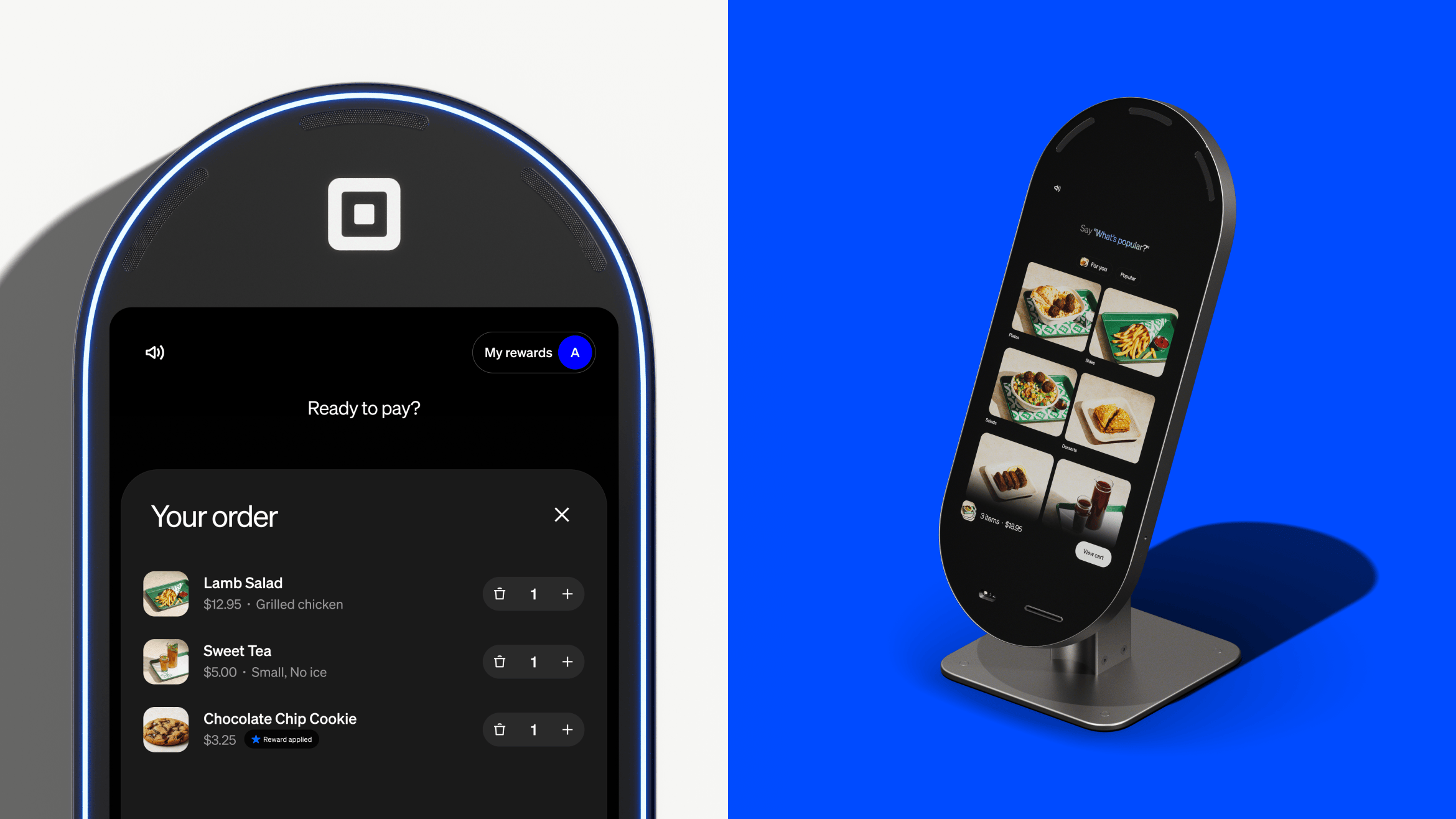 Square Kiosk đặt trên chân đế dạng trụ