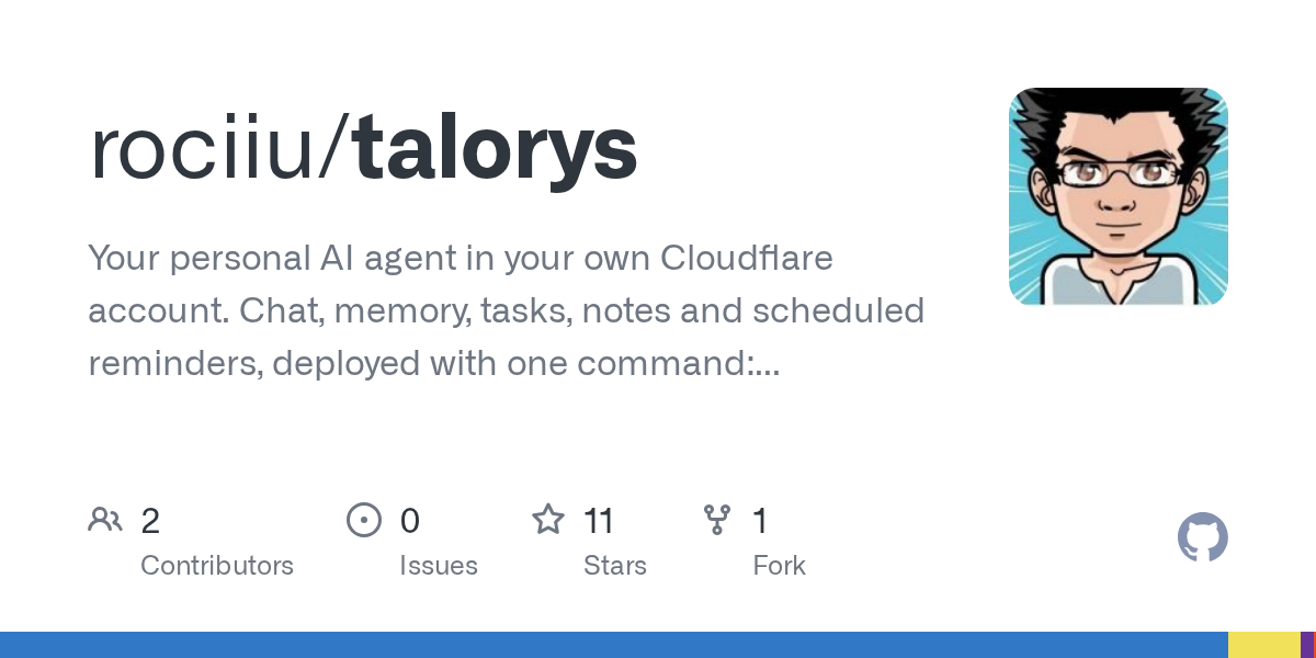 Talorys: Trợ lý AI cá nhân tự vận hành trên Cloudflare miễn phí