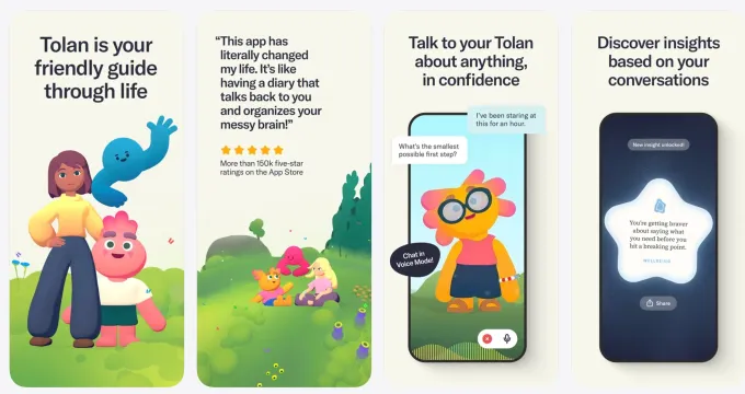 Giao diện ứng dụng Tolan trên App Store
