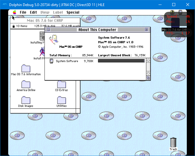 Mac OS 7.6 khởi động trên Wii