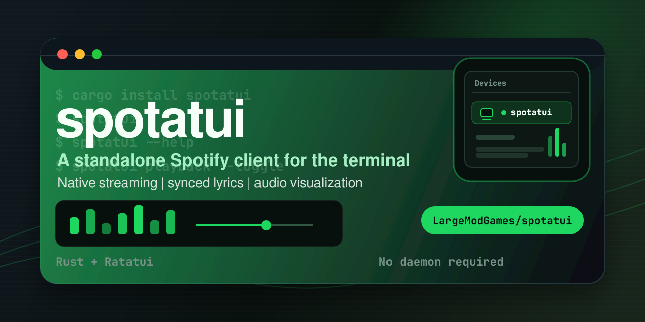 Spotatui: Trình phát nhạc Spotify viết bằng Rust, không lo giới hạn API web