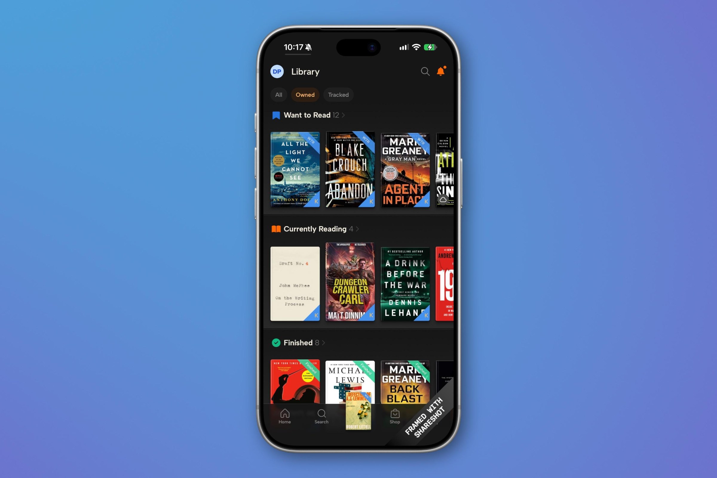 Giao diện ứng dụng Readwise Books