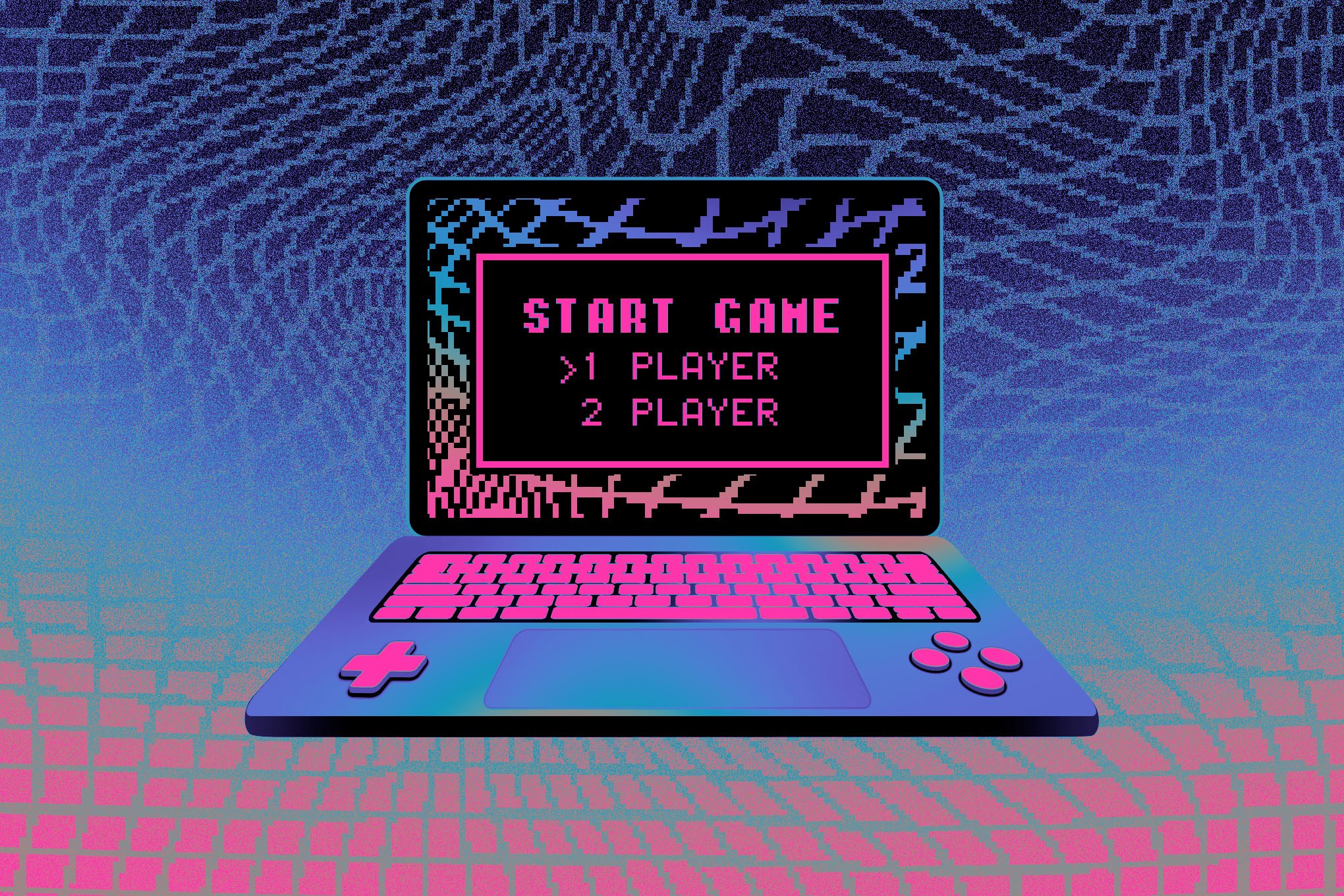 Minh họa game retro và AI
