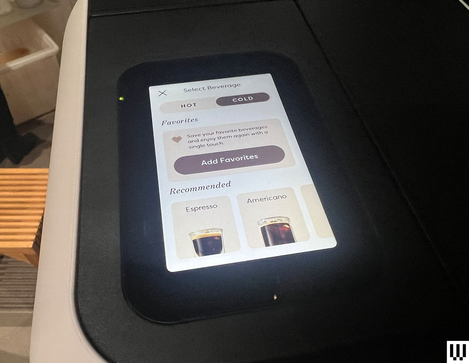 Màn hình cảm ứng của máy Keurig Alta