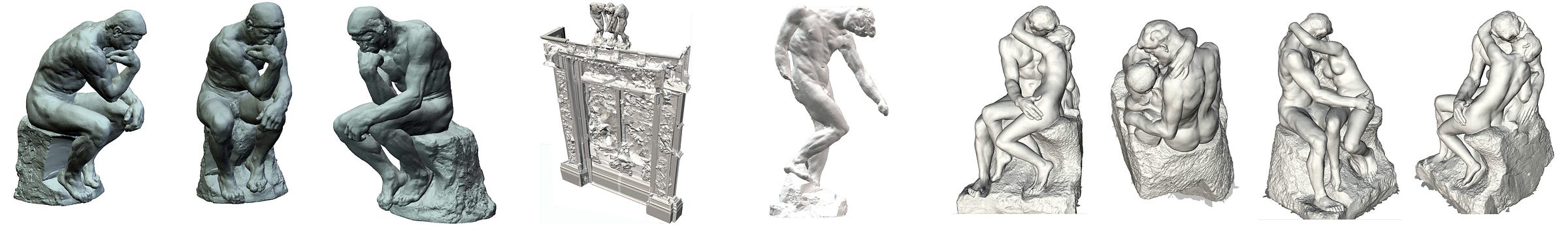 Bản quét laser 3D tác phẩm Les Trois Ombres của Bảo tàng Rodin